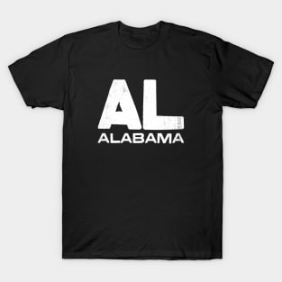 AL Alabama State Vintage Typography T-Shirt